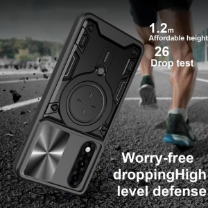 Husa pentru OnePlus Nord 5, SKYDDAR INNOVATION, CamGuard Pro, Inel Magnetic, Protectie Camera, set cu sticker, Negru - Img 6