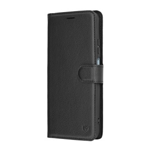 Husa pentru OnePlus Nord 5, SKYDDAR INNOVATION, Leather Folio tip Carte, cu Portofel Interior, Finisaje Premium, set cu sticker, Negru - Img 5