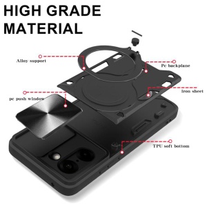 Husa pentru OnePlus Nord CE5, SKYDDAR INNOVATION, CamGuard Pro, Inel Magnetic, Protectie Camera, set cu sticker, Negru - Img 2