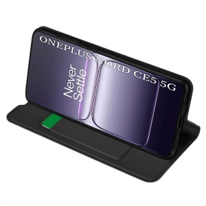 Husa pentru OnePlus Nord CE5, SKYDDAR INNOVATION, Magskin Book, tip Carte cu Portofel Interior, set cu sticker, Negru - Img 2
