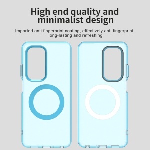 Husa pentru Oppo A5 4G, MagSafe, Antisoc, set cu sticker, CandyCase, Albastru - Img 5