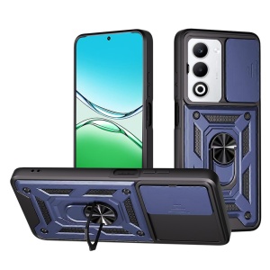 Husa pentru Oppo A5 4G, SKYDDAR INNOVATION, CamShield, Inel magnetic, set cu sticker, Albastru