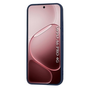 Husa pentru Oppo A6 Pro 5G, din Silicon Catifelat, Antisoc, set cu sticker, SoftElegance, Bleumarin - Img 2