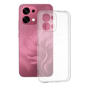 Husa pentru Oppo A6 Pro 5G din silicon transparent, set cu sticker, ClearGuard, Transparenta