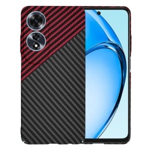 Husa pentru Oppo A60 4G, Finisaj Premium cu Textura de Carbon, Design Elegant, SKDR CarbonFlex - Rosu inchis