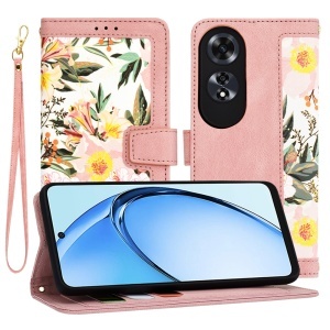 Husa pentru Oppo A60 4G, SKYDDAR INNOVATION, Flipcraft din Piele Ecologică, Stand Integrat, Buzunare pentru Carduri, set cu sticker, Roz
