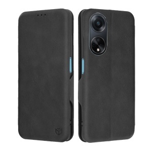 Husa pentru Oppo A98 5G, SKYDDAR INNOVATION, Safe Wallet tip carte din Piele Ecologica, Suport Carduri, Inchidere Magnetica, Negru, set cu sticker  - Img 1