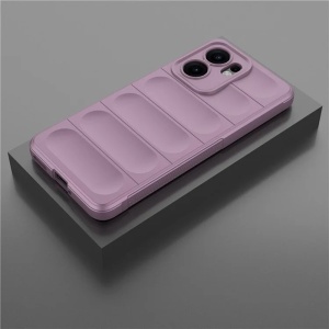 Husa pentru Oppo Reno13 F 4G, SKYDDAR INNOVATION, Vogue din Silicon Mat, set cu sticker, Mov - Img 2