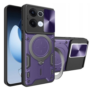 Husa pentru Oppo Reno13, SKYDDAR INNOVATION, SafeCover cu Inel Magnetic, Protectie Camera, set cu sticker, Mov