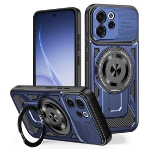 Husa pentru Oppo Reno15 F / Reno15 FS 5G, Inel Magnetic, Antisoc, set cu sticker, RuggedCam, Albastru