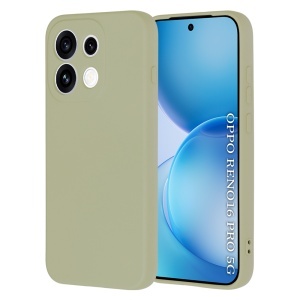 Husa pentru Oppo Reno16 Pro din Silicon Catifelat, Antisoc, set cu sticker, SoftElegance, Verde