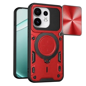 Husa pentru Oppo Reno16 / Reno16 Pro, Inel Magnetic, Protectie Camera, set cu sticker, CamGuard Pro, Rosu