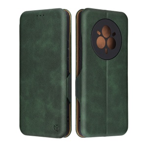 Husa pentru Realme 14 Pro, SKYDDAR INNOVATION, Pocket Safe, tip carte din Piele Ecologica, Suport Carduri, Inchidere Magnetica, set cu sticker, Verde - Img 3