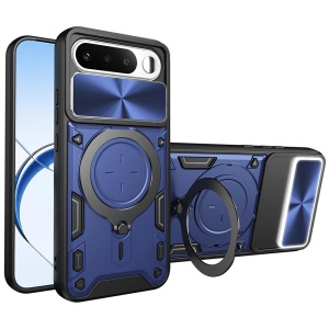 Husa pentru Realme 16 5G, Inel Magnetic, Protectie Camera, set cu sticker, CamGuard Pro, Albastru