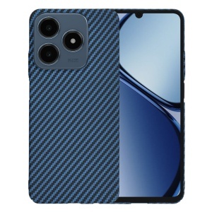 Husa pentru Realme C63 / C61, SKYDDAR INNOVATION, textura carbon, Carbonite FiberShell, set cu sticker, Cyan,