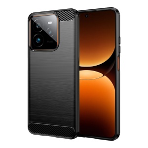 Husa pentru Realme GT 7 Pro, SKYDDAR INNOVATION, Carbon Silicone, din Silicon Slim, cu textura Fibra Carbon, set cu sticker, Negru