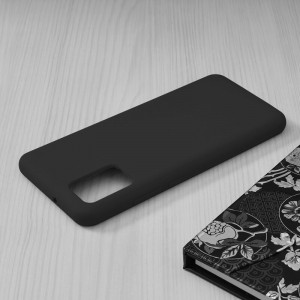 Husa pentru Samsung Galaxy A03S din Silicon Catifelat, Protectie Premium, Antisoc, set cu sticker, soft edge, Negru - Img 6