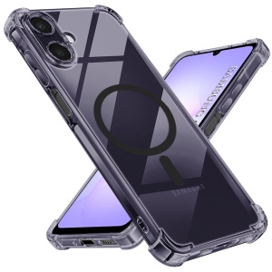 Husa pentru Samsung Galaxy A07 4G, SKYDDAR INNOVATION, Shockproof MagSafe din silicon, set cu sticker, Fumuriu