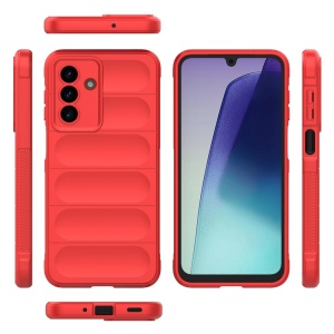 Husa pentru Samsung Galaxy A17 5G, SKYDDAR INNOVATION, Magic Shield, din Silicon Mat, set cu sticker, Rosu - Img 2