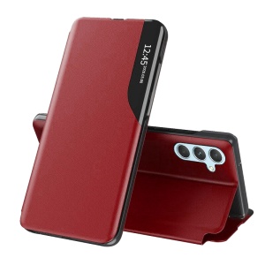 Husa pentru Samsung Galaxy A34 5G, tip carte, set cu sticker, eFold, Rosu