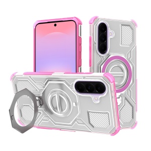 Husa pentru Samsung Galaxy A37 5G, Antisoc, SKYDDAR INOVATION, Carbon Shield PRO, Magsafe, set cu sticker, Roz