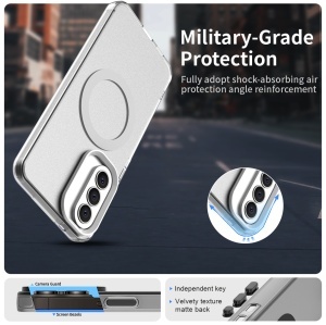 Husa pentru Samsung Galaxy A37 5G, MagSafe, Antisoc, set cu sticker, CandyCase, Alb - Img 5