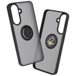 Husa pentru Samsung Galaxy A37 5G, SKYDDAR INNOVATION, Glinth cu Inel Rotativ 360° Magnetic, set cu sticker, Negru  - Img 4
