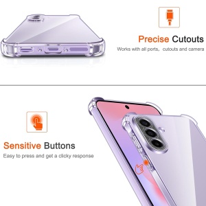 Husa pentru Samsung Galaxy A37 5G, SKYDDAR INNOVATION, Shockproof Clear Silicone, Silicon Slim, set cu sticker, Transparenta - Img 4