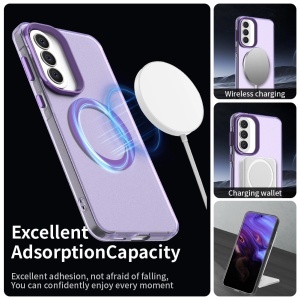 Husa pentru Samsung Galaxy A57 5G, MagSafe, Antisoc, set cu sticker, CandyCase, Mov - Img 5