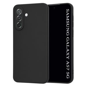 Husa pentru Samsung Galaxy A57 5G, SKYDDAR INNOVATION, din Silicon Catifelat, SoftElegance, set cu sticker, Negru