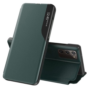 Husa pentru Samsung Galaxy S20 FE / Galaxy S20 FE 5G, tip carte, set cu sticker, eFold, Verde