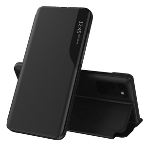 Husa pentru Samsung Galaxy S20 / Galaxy S20 5G, tip carte, set cu sticker, eFold, Negru