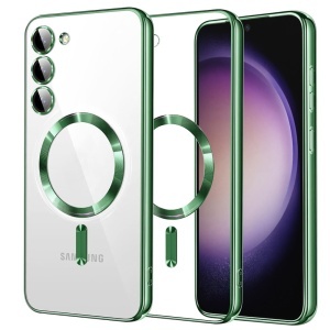Husa pentru Samsung Galaxy S23, SKYDDAR INNOVATION, Luxury Shield Magsafe, Protectie Antisoc, set cu sticker, Verde deschis