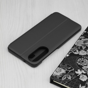 Husa pentru Samsung Galaxy S25 Edge, SKYDDAR INNOVATION, Eco View, tip carte, Negru, set cu sticker - Img 3