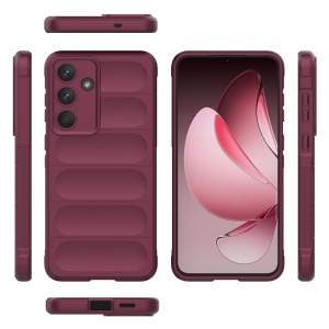 Husa pentru Samsung Galaxy S25 FE din Silicon Mat, set cu sticker, Magic Shield, Bordo - Img 2
