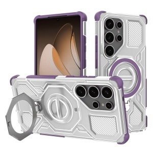 Husa pentru Samsung Galaxy S25 Ultra, Antisoc, SKYDDAR INOVATION, Carbon Shield PRO, Magsafe, set cu sticker, Mov