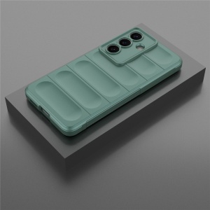 Husa pentru Samsung Galaxy S26 Edge, SKYDDAR INNOVATION, Magic Shield, din Silicon Mat, set cu sticker, Verde - Img 6