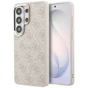 Husa pentru Samsung Galaxy S26 Ultra, 4G Embossed Ring MagSafe, Guess, Roz