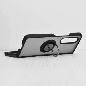 Husa pentru Samsung Galaxy Z Fold3 5G, SKYDDAR INNOVATION, Glinth cu Inel Rotativ 360° Magnetic, Negru, set cu sticker - Img 10