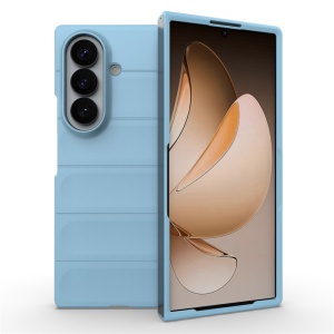 Husa pentru Samsung Galaxy Z Fold8 Ultra din Silicon Mat, Antisoc, set cu sticker, Magic Shield, Bleu - Img 3