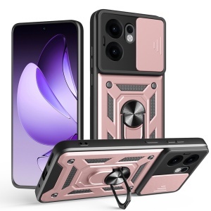 Husa pentru telefon, SKYDDAR INNOVATION, Oppo Reno13 F 4G / Reno13 F 5G / Reno13 FS 5G, CamShield, Antisoc, Inel Magentic, set cu sticker, Roz