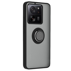Husa pentru Xiaomi 13T / 13T Pro, SKYDDAR INNOVATION, Glinth cu Inel Rotativ 360° Magnetic, Negru, set cu sticker  - Img 9