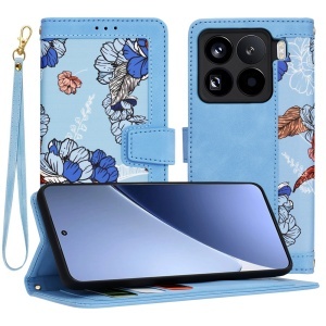 Husa pentru Xiaomi 15 Pro, SKYDDAR INNOVATION, Flipcraft din Piele Ecologică, Stand Integrat, Buzunare pentru Carduri, set cu sticker, Bleu