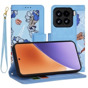 Husa pentru Xiaomi 15, SKYDDAR INNOVATION, Flipcraft din Piele Ecologică, Stand Integrat, Buzunare pentru Carduri, set cu sticker, Bleu