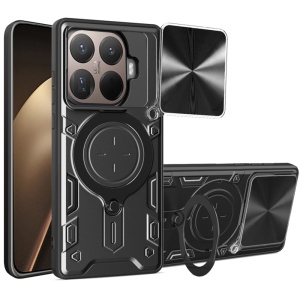 Husa pentru Xiaomi 15T Pro, SKYDDAR INNOVATION, CamGuard Pro, Inel Magnetic, Protectie Camera, set cu sticker, Negru
