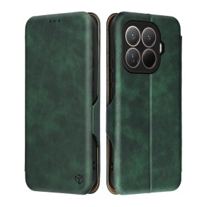 Husa pentru Xiaomi 15T Pro, SKYDDAR INNOVATION, Safe Wallet tip carte din Piele Ecologica, Suport Carduri, Inchidere Magnetica, set cu sticker, Verde