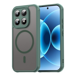 Husa pentru Xiaomi 17 Finisaje Premium, Antisoc, Magsafe, set cu sticker, HaloFrost MagSafe II, Verde