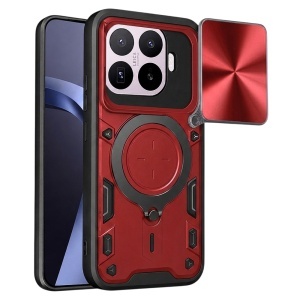 Husa pentru Xiaomi 17T Pro, Inel Magnetic, Protectie Camera, set cu sticker, CamGuard Pro, Rosu