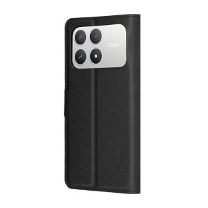Husa pentru Xiaomi Poco F8 Pro, SKYDDAR INNOVATION, Leather Folio tip Carte, cu Portofel Interior, Finisaje Premium, set cu sticker, Negru - Img 6