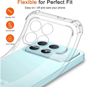 Husa pentru Xiaomi Poco F8 Pro, SKYDDAR INNOVATION, Shockproof Clear Silicone, Silicon Slim, set cu sticker, Transparenta - Img 4